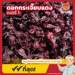 ดอกกระเจี๊ยบแดง เบอร์ 1 (Roselle) 玫瑰茄 ขนาด 1 กิโลกรัม