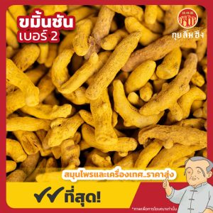 ขมิ้นชันแห้ง เบอร์ 2 (Turmeric) 姜黄 ขนาด 1 กิโลกรัม