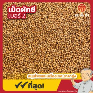 เม็ดผักชี เบอร์ 2 (ง่วงจี้) 香菜子 ขนาด 1 กิโลกรัม