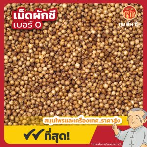 เม็ดผักชี เบอร์ 0 (ง่วงจี้) 香菜子 ขนาด 1 กิโลกรัม